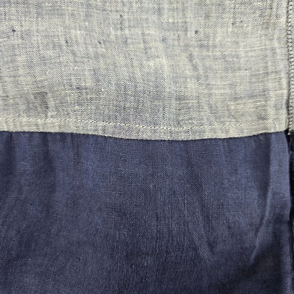 Artisan NY Womens Top Blue Linen Long Sleeve Button Shirt Tunic Sz 1X - Picture 14 of 16